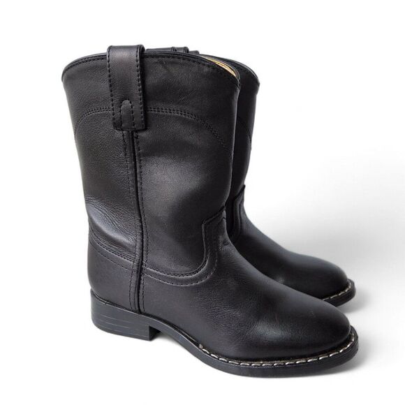 Smoky Mountain R Style Leather Western Cowboy Boots Black Youth 1 - Picture 4 of 11